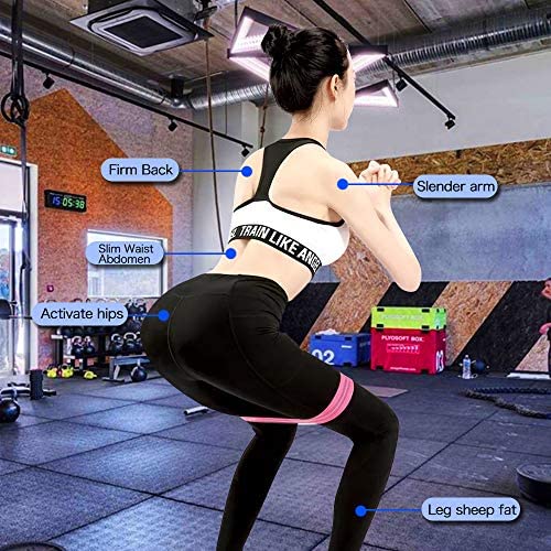 Non Slip Resistance Bands for Legs and Butt, Resistance Exercise Bands for Home Fitness, Stretching, Strength Training, Physical Therapy, Fabric Loop Bands Yoga Pilates Bands for Women, Pack of 3 - Image 2
