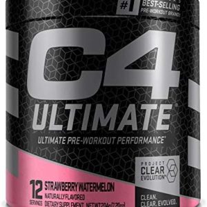 Cellucor C4 Ultimate Pre Workout Powder Strawberry Watermelon | Sugar Free Preworkout Energy Supplement for Men & Women | 300mg Caffeine + 3.2g Beta Alanine + 2 Patented Creatines | 12 Servings