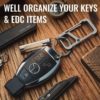 KeyUnity KM06 Keychain Carabiner Clip, Anti-Lost Quick Release Titanium Key Holder, 2 inch Key Organizer Heavy Duty for Men & Women - Image 2