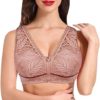 Sports Bras for Women Sheer Mesh Padded Zip Front Full-Coverage No Underwire Snug Fit Bras Sports Yoga Bra - Image 2