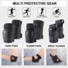 Banzk Adult Knee Pads Elbow Pads Wrist Guards for Adult Kids 6 in 1 Protective Gear Set for Skateboarding Biking Roller Skating Cycling Outdoor Sports Black L - Image 3