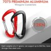 B-Mardi 12KN Lightweight Heavy Duty Locking Carabiner Clips,Aluminium Wiregate Caribeaners for Hammocks,Camping, Outdoor and Gym etc,Hiking & Utility - Image 3