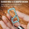 KeyUnity KM06 Keychain Carabiner Clip, Anti-Lost Quick Release Titanium Key Holder, 2 inch Key Organizer Heavy Duty for Men & Women - Image 3