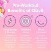Obvi Pre Workout for Women, Preworkout, Designed for Energy, Stamina and Focus, No Crash or Jitters, Made with Beta Alanine and L-Citrulline Malate 2:1 (20 Servings, Strawberry Lemonade) - Image 4