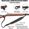 HUNTPAL Slip On Non-Swivel Anti-Slip 12 Gauge Shotgun Sling with Silicone Dot Coating Accessories Ammo Shell Holder and Thumb Loop, Universal Airsoft Rifle Sling Shotgun Strap with Length Adjuster - Image 3