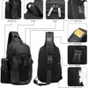 JUMO CYLY Water-Resistant Sling Bag for Men, USB Crossbody Backpack Casual Mens Shoulder Bag - Image 4
