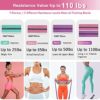 Resistance Bands Exercise Workout Bands Set for Women and Men, 5 Pcs Fitness Bands, Gym Stretch Bands with Instruction Guide and Carry Bag - Image 3