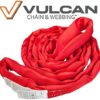 VULCAN Round Sling - Heavy Duty - 10 Foot - Red - Safe Working Load of 13,200 lbs. (V), 10,600 lbs. (C) and 26,400 lbs. (B) - Image 8