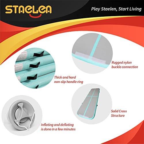 Inflate 10 Feet Training Tumbling Mat,The 4-Inch Thick Inflatable Yoga Mat For The Home,For Family/Training/Cheerleading/Yoga/Water Sports - Image 2