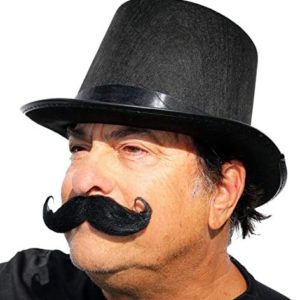 Large Handlebar Mustache with Self Adhesive Tape, Realistic Costume Mustache