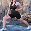 Scrunch Butt Lifting Seamless Shorts for Women High Waist Tummy Control Workout Biker Shorts Ruched Booty Lifting Leggings - Image 3