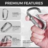 Crest 3.14" Aircraft Aluminum Snap Hook Carabiner Clip – 12 Pack (6 Pack Option Available) D Shaped Flat Buckle Carabiner - Image 3