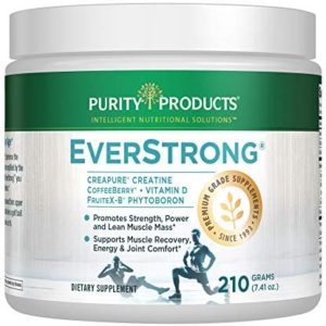 Purity Products EverStrong Powder from Muscle Matrix Blend - Creapure Creatine - Boron (FruiteX-B PhytoBoron) - CoffeeBerry Extract - Boosted with 1000 IU Vitamin D - Berry Burst (210 g)
