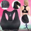 KINYAOYAO Women's Plus Size High Impact Seamless Racerback Padded Bra Yoga Bra - Image 3
