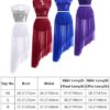 ODASDO Lyrical Dance Costume for Women Sequin Lace Floral Crop Top Asymmetrical Flowy Mesh Tulle Skirt 2pcs Outfit - Image 7