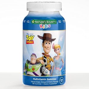 Nature's Bounty Disney and Pixar Toy Story Kids Gummy Multivitamin, Natural Grape, Orange & Cherry Flavored, Supports, Immune, Bone and Eye Health, 180 Gummies