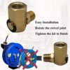 50310 Swivel Joint for Air Hose Reel 1/4'' FPT * 1/4'' MPT 90 Deg Swivel Fitting, 5/16-18G Male / Female - Image 5