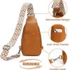 AI EN JIU Sling Bag for Women, Crossbody Fanny Pack Sling Chest Bag for Women, Leather Sling Daypack Shoulder Backpack - Image 4