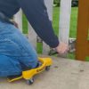 Milescraft 1603 Knee Blades-Durable Heavy-Duty Knee Pads with 3 Casters & Comfortable Gel Cushions, Full 360 Degree Turn Capability Without Lifting from the Floor- Yellow-Ideal for any Floor Job - Image 5