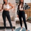 BALEAF 7/8 Workout Athletic Leggings for Women High Waist Soft Yoga Running Petite Ankle Pants with Deep Pockets - Image 2