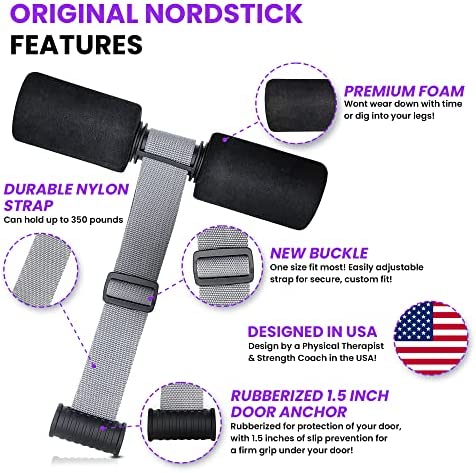 NordStick Nordic and PRO Hamstring Curl Strap - The Original - Perform Nordic Curls Anytime, Anywhere - Upgraded Stability Premium Comfort - Strength Training for Men and Women - 10 Second Setup, 350LB Cap - Image 5