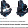 Nicgid Sling Bags Chest Shoulder Backpacks, 13.3'' 14.1'' Laptop Backpack Crossbody Messenger Bag Travel Outdoor Men Women - Image 5