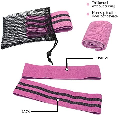 Non Slip Resistance Bands for Legs and Butt, Resistance Exercise Bands for Home Fitness, Stretching, Strength Training, Physical Therapy, Fabric Loop Bands Yoga Pilates Bands for Women, Pack of 3 - Image 3