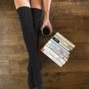 Stocking Stuffers for Adults Fleece Knitting Legging Socks Winter Warm Wool Long Knee-high Socks for Teens - Image 4