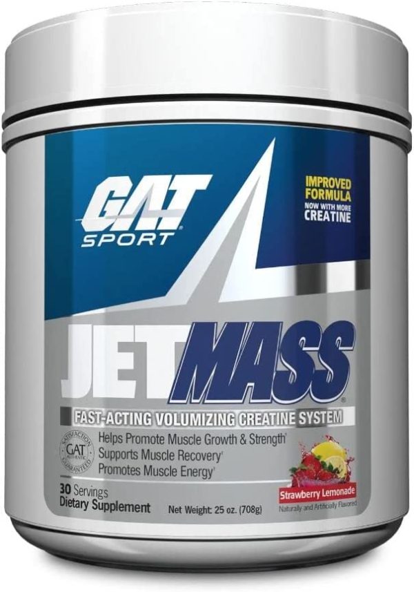 GAT Sport JetMass Fact-Acting Volumizing Creatine System, 30 Servings (Strawberry Lemonade)