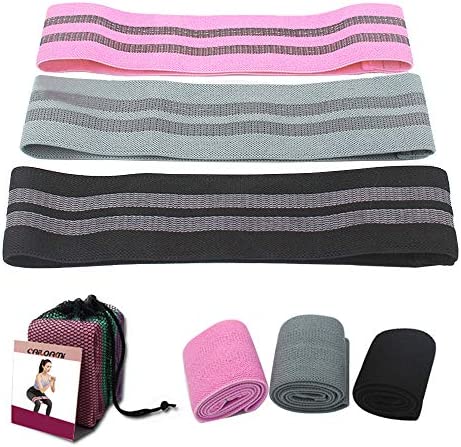 Non Slip Resistance Bands for Legs and Butt, Resistance Exercise Bands for Home Fitness, Stretching, Strength Training, Physical Therapy, Fabric Loop Bands Yoga Pilates Bands for Women, Pack of 3 - Image 8