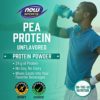 NOW Sports Nutrition, Pea Protein 24 g, Fast Absorbing, Unflavored Powder, 7-Pound - Image 4