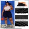 TNNZEET 2 Pack Plus Size High Waisted 8" Biker Shorts for Women—Buttery Soft Black Yoga Shorts（2X, 3X, 4X） - Image 3