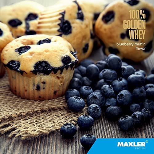 Maxler 100% Golden Whey Protein - 24g of Premium Whey Protein Powder per Serving - Pre, Post & Intra Workout - Fast-Absorbing Whey Hydrolysate, Isolate & Concentrate Blend - Blueberry Muffin 2 lbs - Image 3