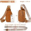 AI EN JIU Sling Bag for Women, Crossbody Fanny Pack Sling Chest Bag for Women, Leather Sling Daypack Shoulder Backpack - Image 2
