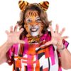 4 Pieces Tiger Costume Set Animal Fancy Costume Tiger Ear Headband Tail Bow Tie Tutu Skirt for Kids Halloween Cosplay Party - Image 4