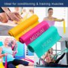 Coolrunner 7FT. Long Latex Free Elastic Flat Exercise Band Set of 3 with Carry Bag, Wide Fitness Resistance Bands for Pilates, Gym, Physical Therapy, Yoga, Carry Bag, Green & Yellow & Rose Red - Image 5