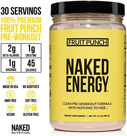 Fruit Punch Naked Energy – Clean Pre Workout Supplement for Men and Women, Vegan Friendly, No Added Sweeteners, Colors or Flavors – 30 Servings - Image 2