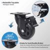 5 Inch Caster Wheels with Brake 2200lbs,Heavy Duty Casters Set of 4,Swivel Plate Casters with Double Ball Bearings,Premium Polyurethane Furniture Caster Wheels for Cart,Cabinets,Workbench - Image 6