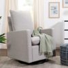 Babyletto Cali Pillowback Swivel Glider in Performance Grey Eco-Weave, Water Repellent & Stain Resistant, Greenguard Gold and CertiPUR-US Certified - Image 3