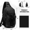 JUMO CYLY Water-Resistant Sling Bag for Men, USB Crossbody Backpack Casual Mens Shoulder Bag - Image 5