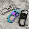 DS. DISTINCTIVE STYLE Key Ring Carabiner Keychain Multitool Hook Clip Cool Keychain for Men - Image 9