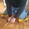 Milescraft 1603 Knee Blades-Durable Heavy-Duty Knee Pads with 3 Casters & Comfortable Gel Cushions, Full 360 Degree Turn Capability Without Lifting from the Floor- Yellow-Ideal for any Floor Job - Image 4