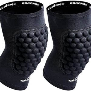 COOLOMG Protective Knee Pads Basketball Volleyball Football Crashproof Antislip (1Pair) for Kids Youth Adults