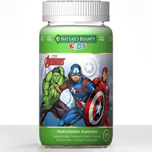 Nature's Bounty Marvel® Avengers Kids Gummy Multivitamin, Natural Grape, Orange & Cherry Flavored, Supports Immune Health & More, 60 Gummies