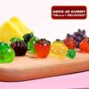 AMOS 4D Gummy Fruit Juicy Candy, Vivid Pineapple Strawberry Apple Grape Shaped Gummy Fruit Basket, 2.5 LB Contain Real Fruit Juice, Party Flavor Candy or Homemade Cupcake Toppers 3.39Oz (3 pack fruit) - Image 3