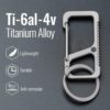 KeyUnity KM06 Keychain Carabiner Clip, Anti-Lost Quick Release Titanium Key Holder, 2 inch Key Organizer Heavy Duty for Men & Women - Image 7
