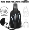 JUMO CYLY Water-Resistant Sling Bag for Men, USB Crossbody Backpack Casual Mens Shoulder Bag - Image 3