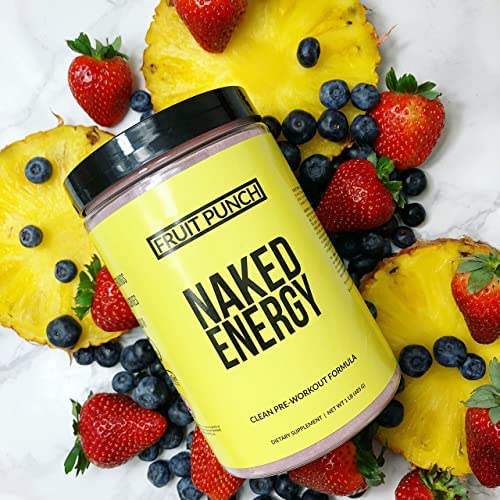 Fruit Punch Naked Energy – Clean Pre Workout Supplement for Men and Women, Vegan Friendly, No Added Sweeteners, Colors or Flavors – 30 Servings - Image 4