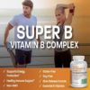 Bronson Super B Vitamin B Complex Sustained Slow Release (Vitamin B1, B2, B3, B6, B9 - Folic Acid, B12) Contains All B Vitamins 100 Tablets - Image 3