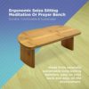 Bean Products Bamboo Meditation Kneeling Bench - Best Design - Folding Legs - Portable - Ergonomic - Image 3